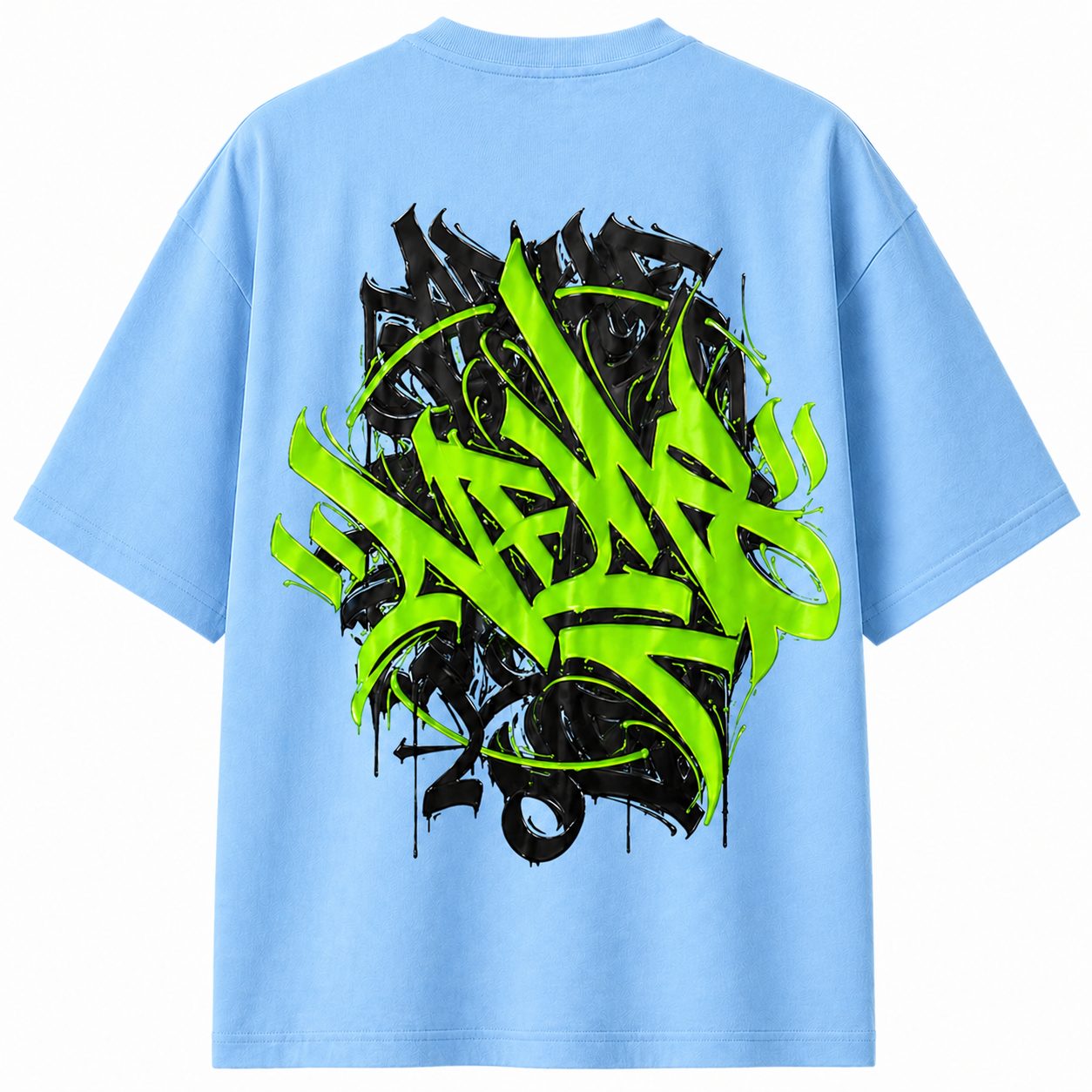 Graffiti Streetwear T-Shirt – Neon Green Tag Graphic Tee | Urban Aesthetic Unisex Shirt
