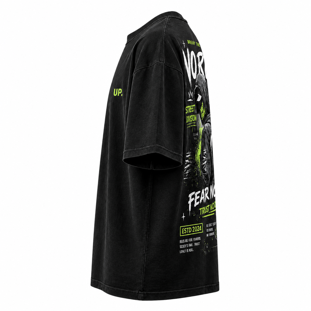 No Rules Oversized Streetwear T-Shirt – Fear None Graphic Tee