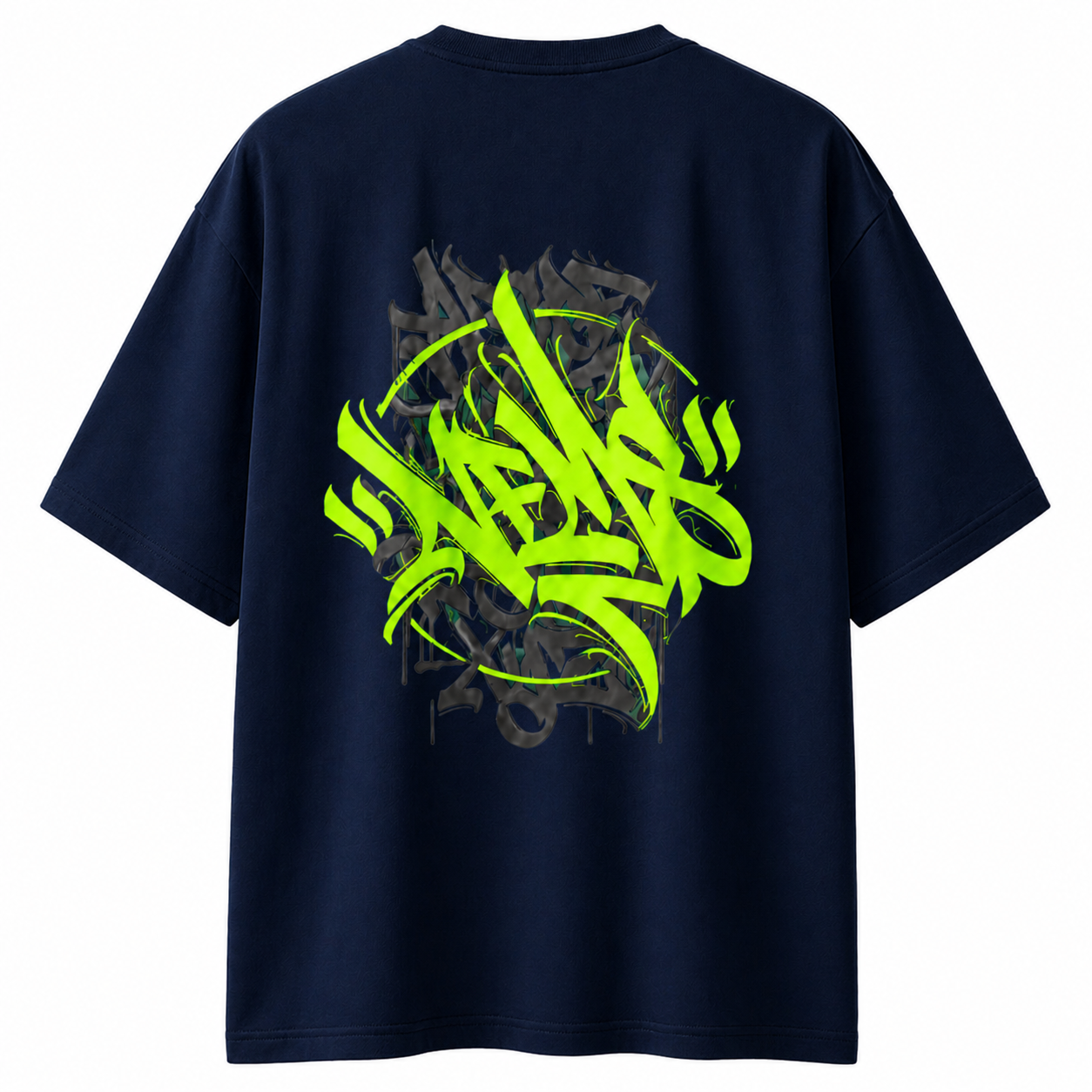 Graffiti Streetwear T-Shirt – Neon Green Tag Graphic Tee | Urban Aesthetic Unisex Shirt