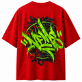 Graffiti Streetwear T-Shirt – Neon Green Tag Graphic Tee | Urban Aesthetic Unisex Shirt