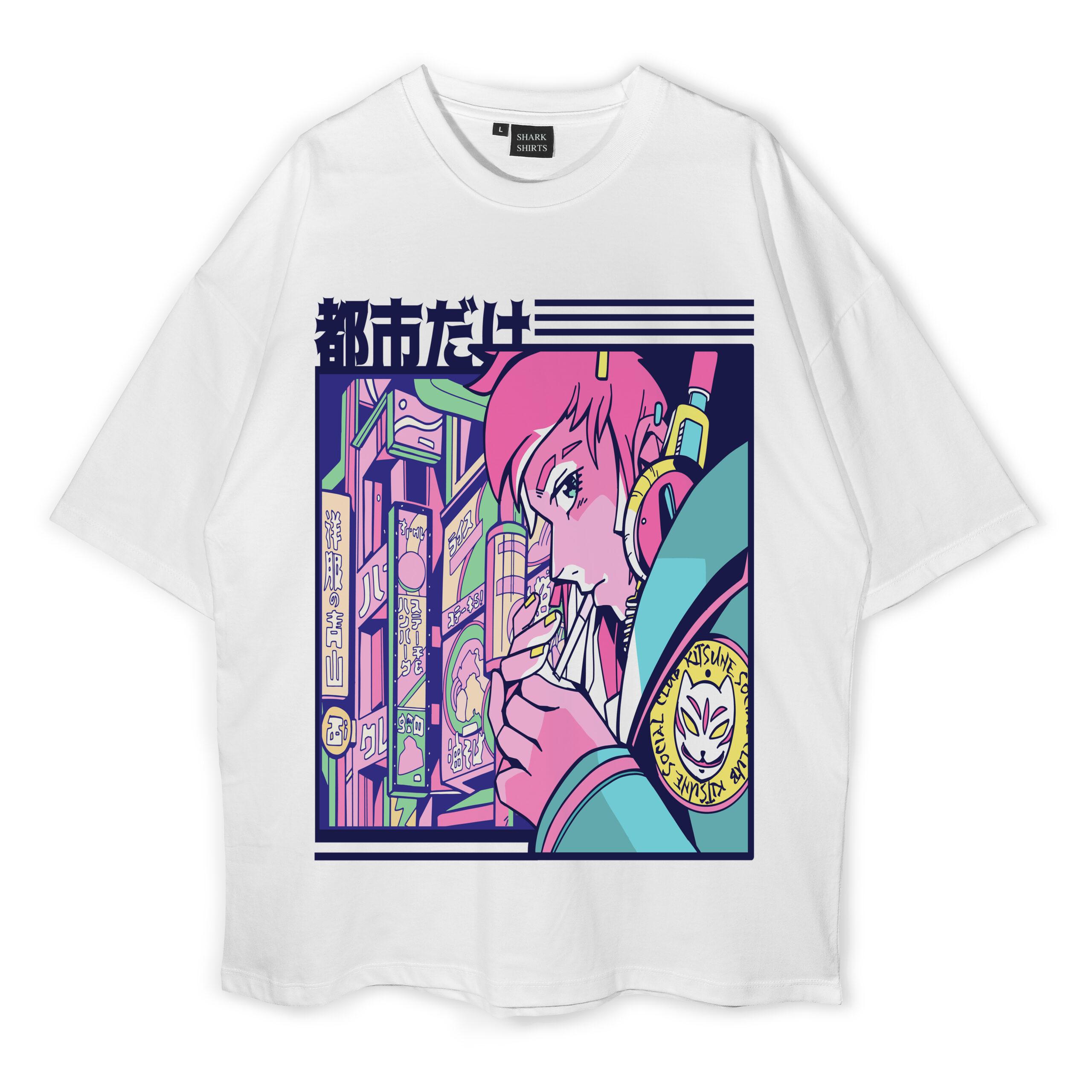 Neo Tokyo Streetwear Graphic T-Shirt – Anime Aesthetic Unisex Tee