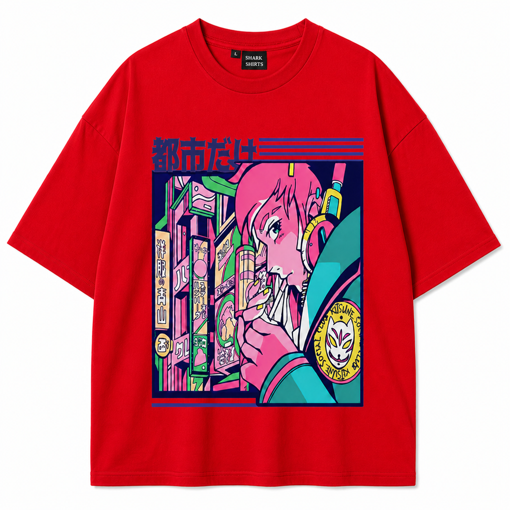 Neo Tokyo Streetwear Graphic T-Shirt – Anime Aesthetic Unisex Tee