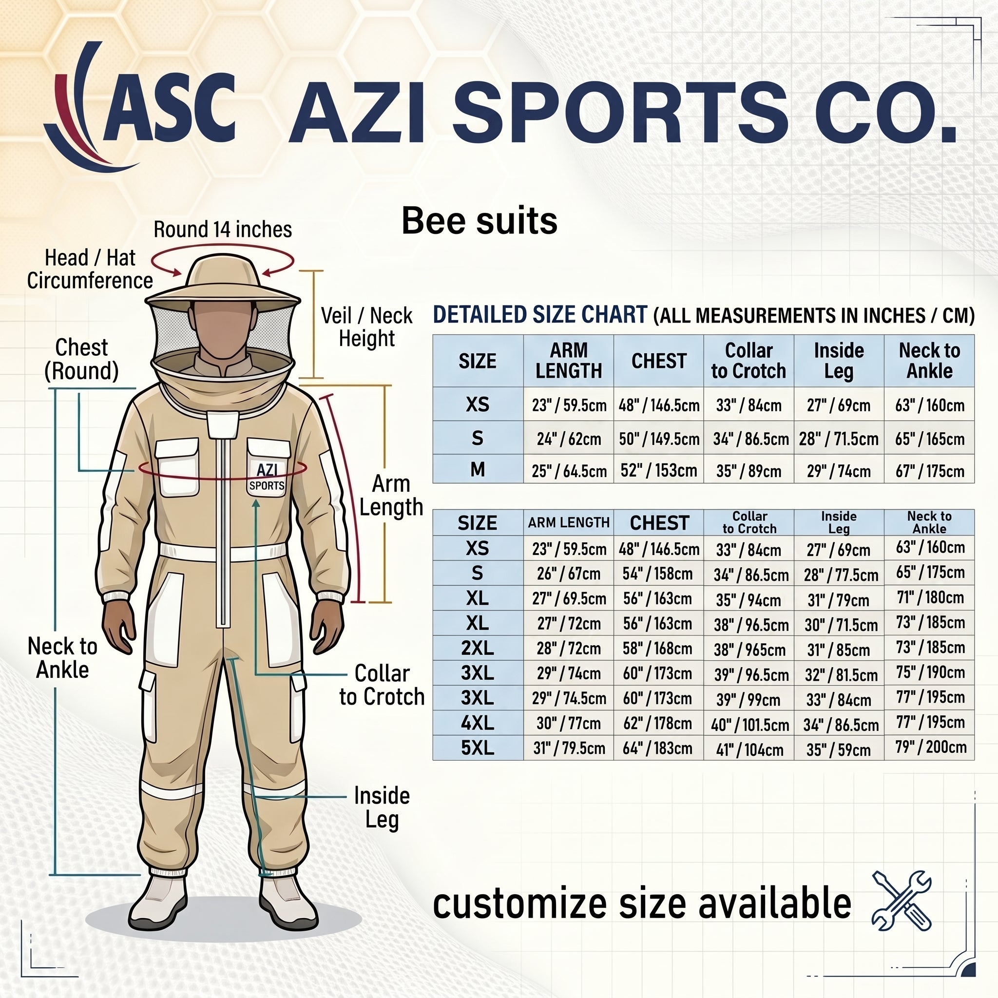 Three layer beekeeping ventilated suit round Veil