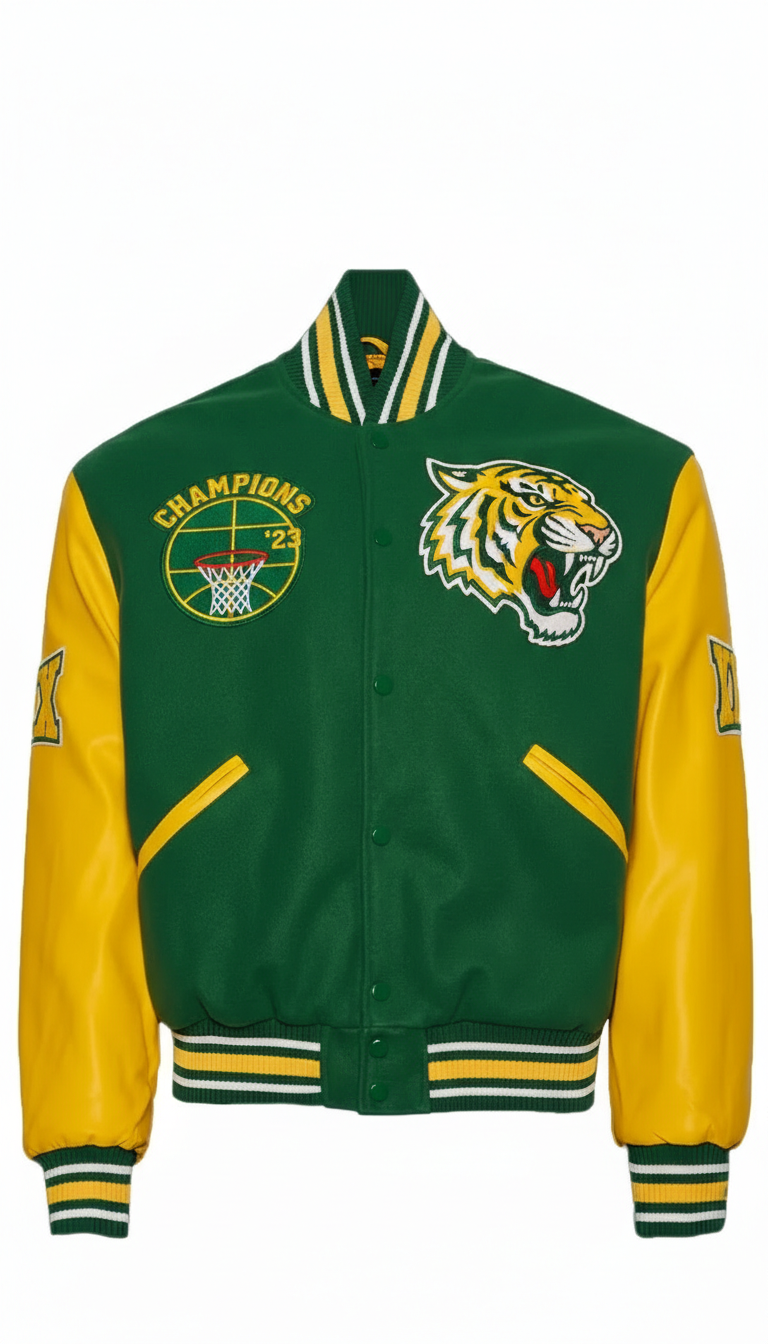 Green & Yellow Varsity Jacket