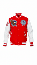 Red White Varsity Jacket Men