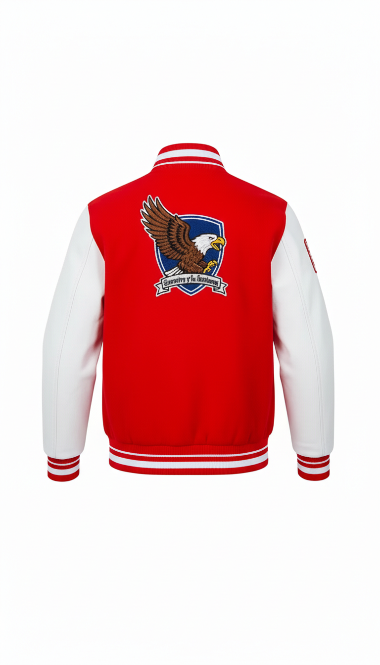 Red White Varsity Jacket Men