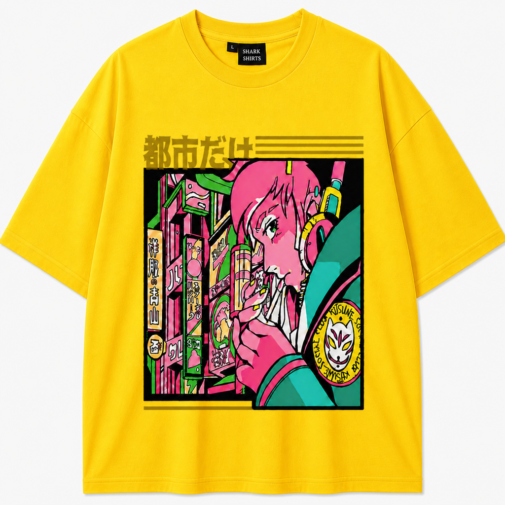Neo Tokyo Streetwear Graphic T-Shirt – Anime Aesthetic Unisex Tee