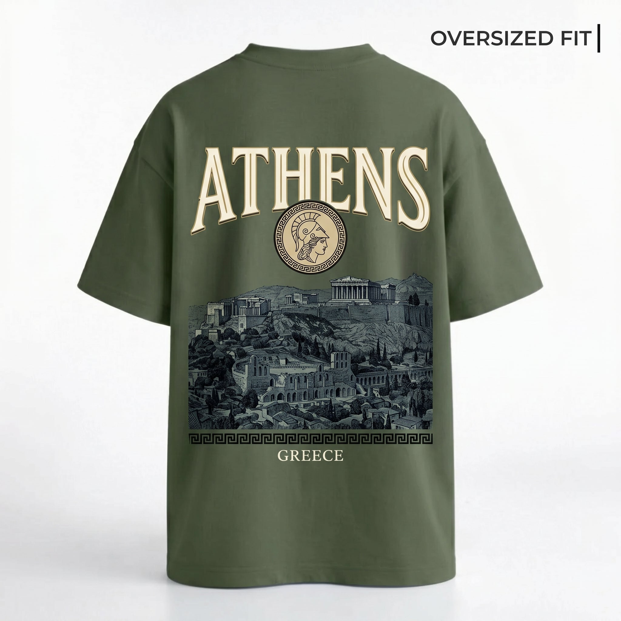 Athens Cityscape Oversized Graphic Tee