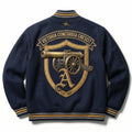 Arsenal Navy Gold Varsity Jacket | Custom Bomber Streetwear (Victoria Concordia Crescit)