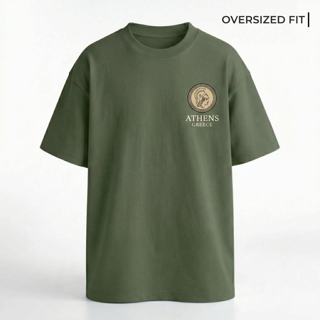 Athens Cityscape Oversized Graphic Tee