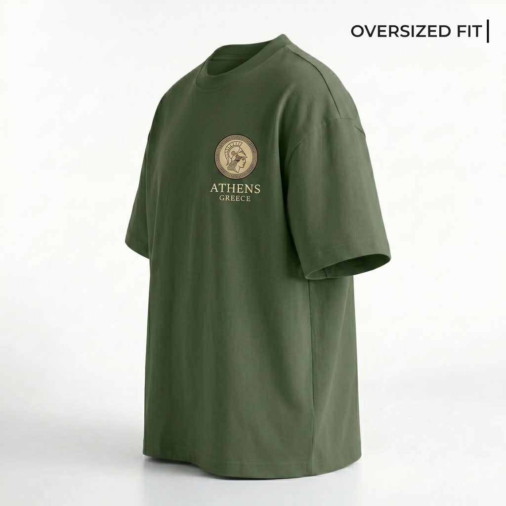 Athens Cityscape Oversized Graphic Tee