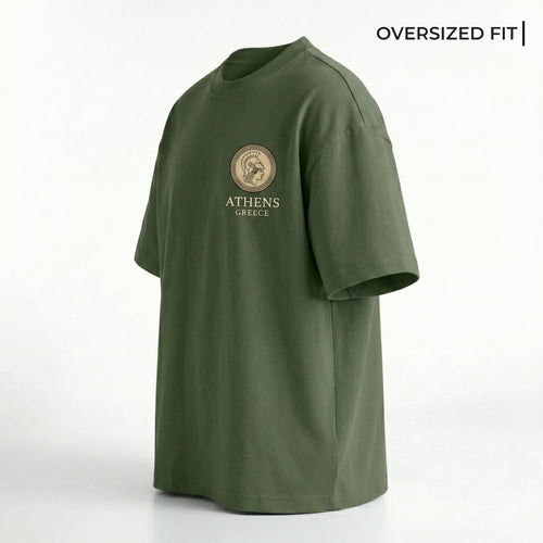 Athens Cityscape Oversized Graphic Tee