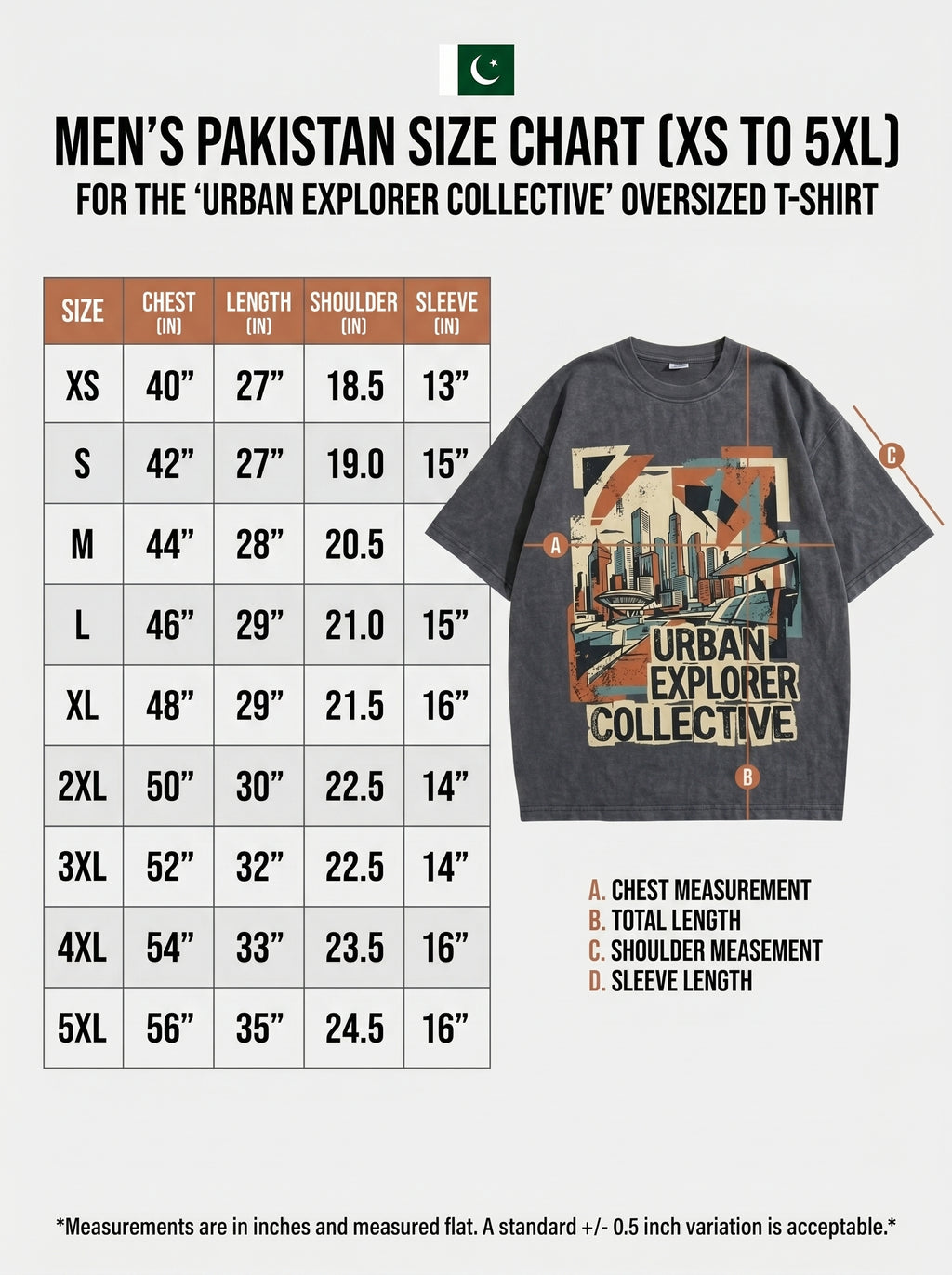 Vintage Wash "Urban Explorer Collective" Graphic T-Shirt - Charcoal