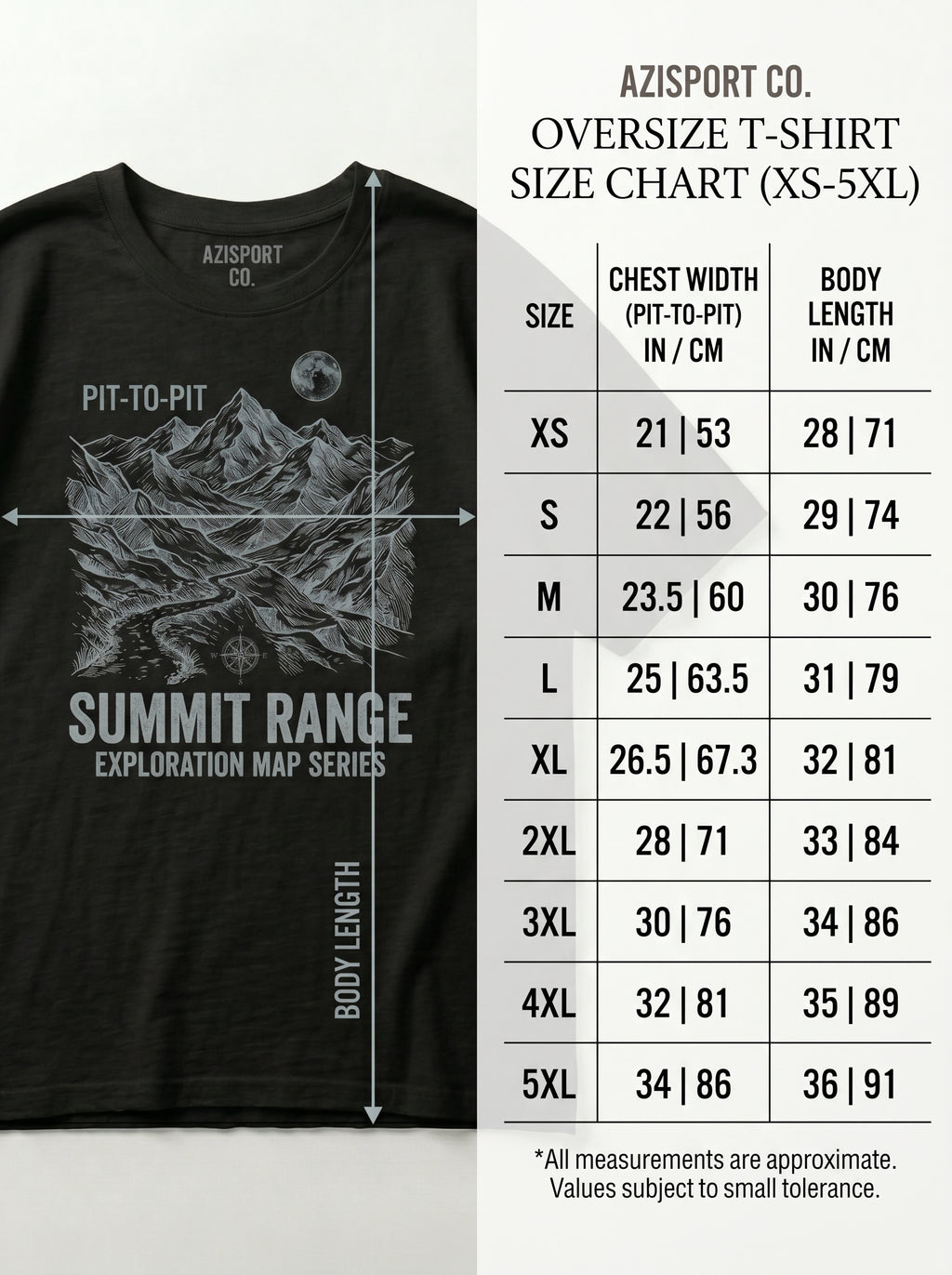 Summit Range Oversized Graphic Tee | Minimalist Mountain Line Art