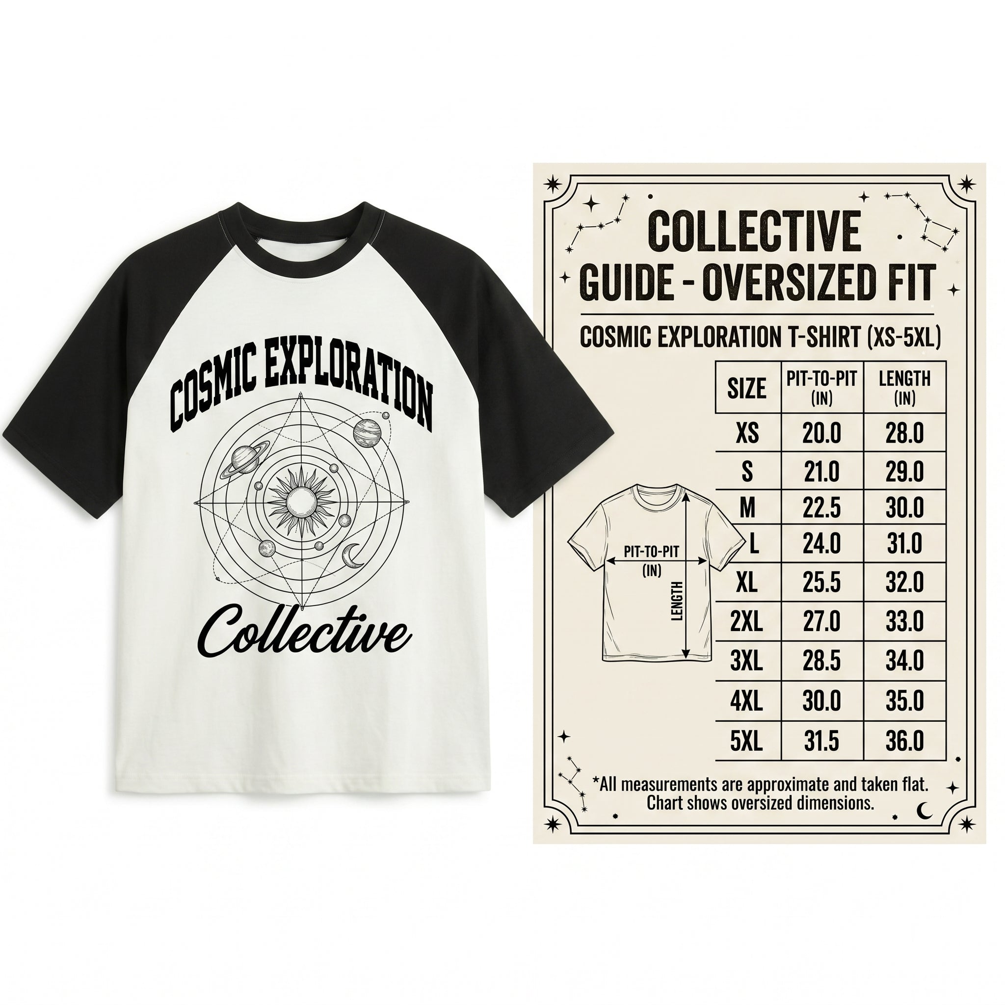 Cosmic Exploration Collective Raglan Tee