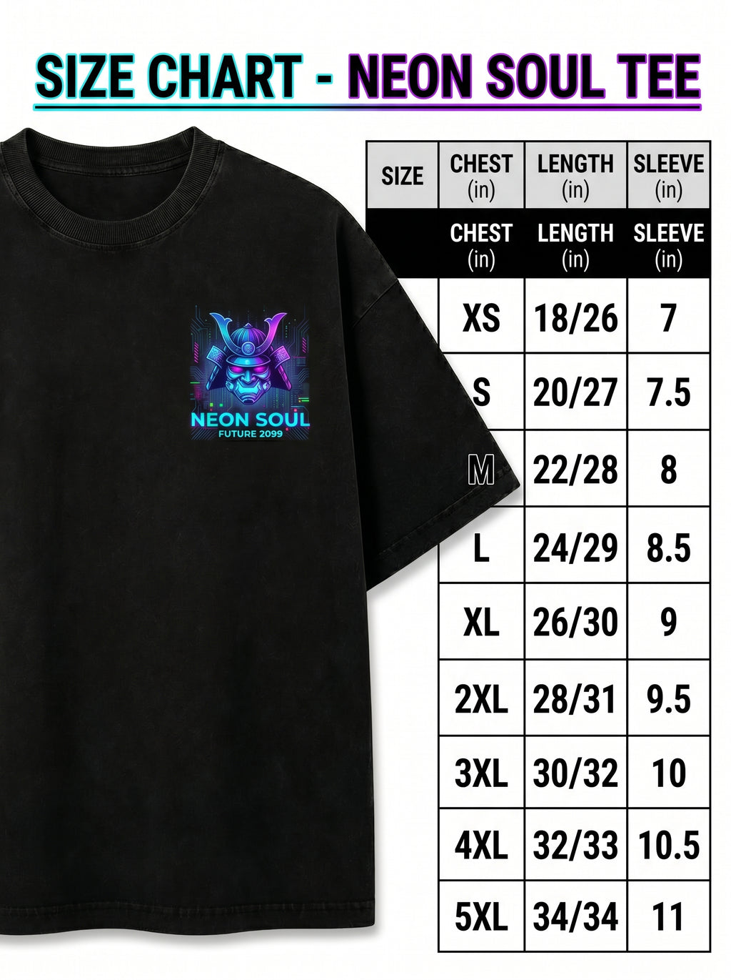 Men's Futuristic Samurai Back-Print T-Shirt | Oversized Streetwear