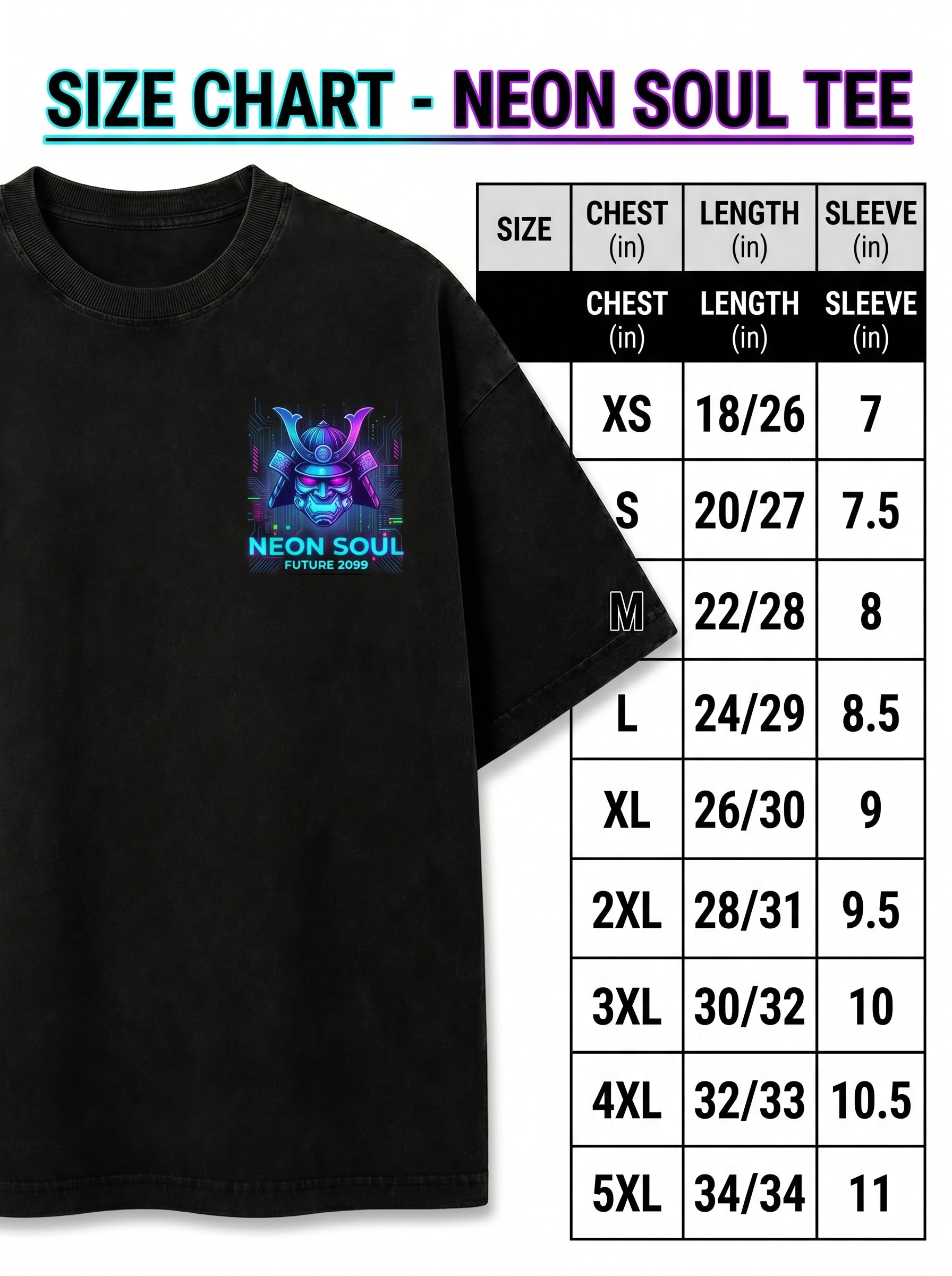 Men's Futuristic Samurai Back-Print T-Shirt | Oversized Streetwear