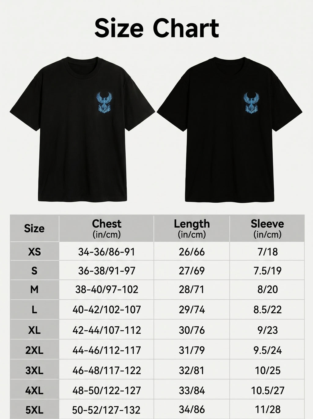 Men's Oversized Mythical Graphic Shirt | Front & Back Flame Print