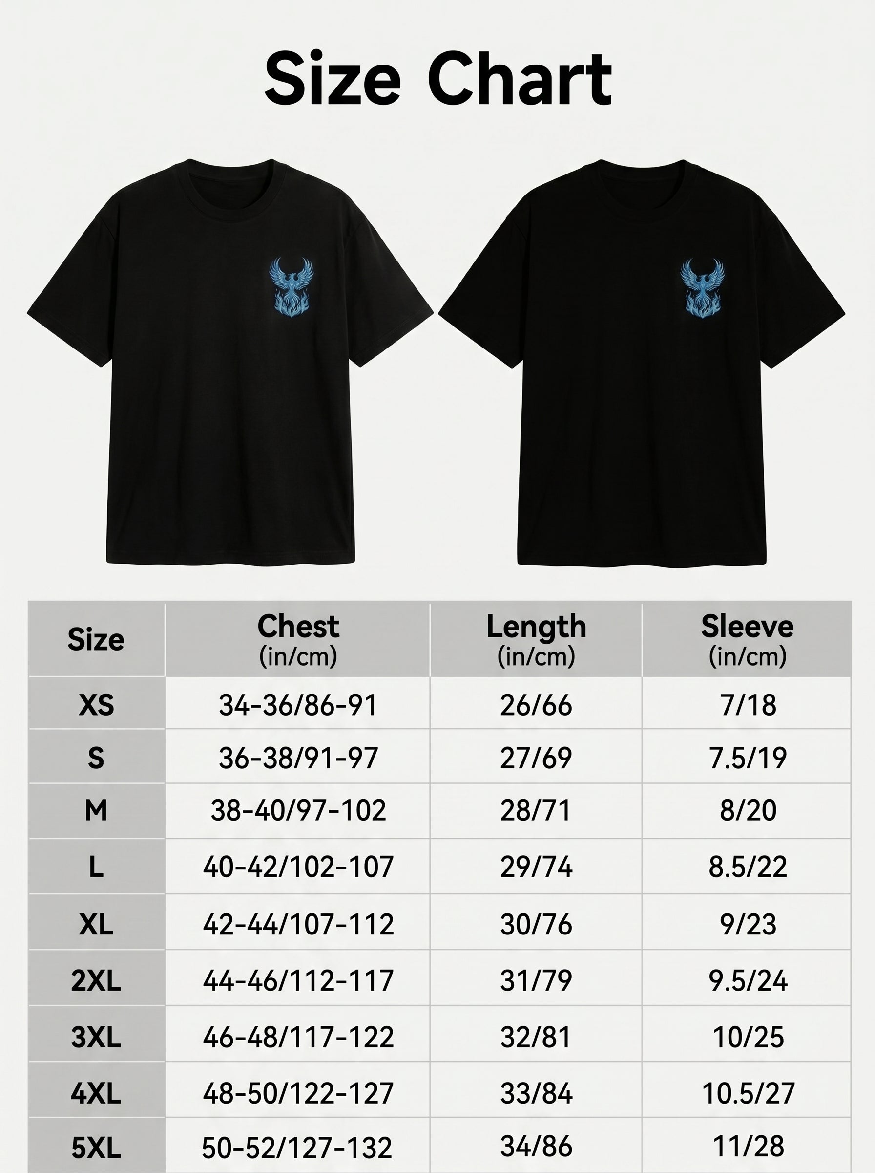 Men's Oversized Mythical Graphic Shirt | Front & Back Flame Print