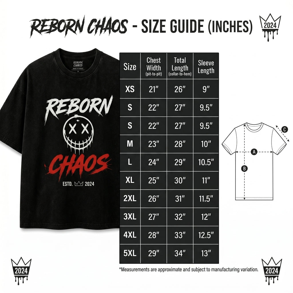Reborn Chaos Oversized 100% Cotton Tee