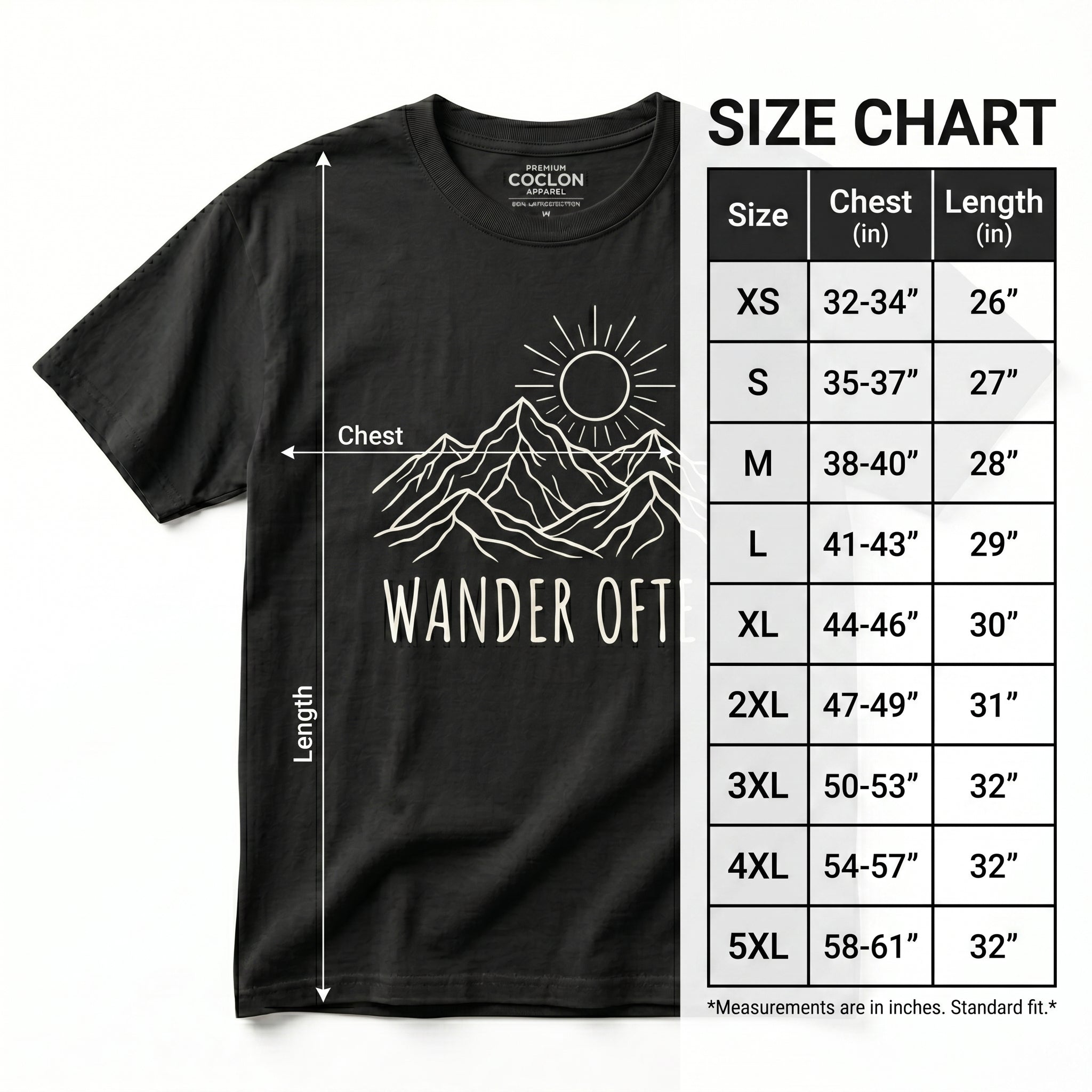 Wander Often Minimalist Mountain Graphic Tee