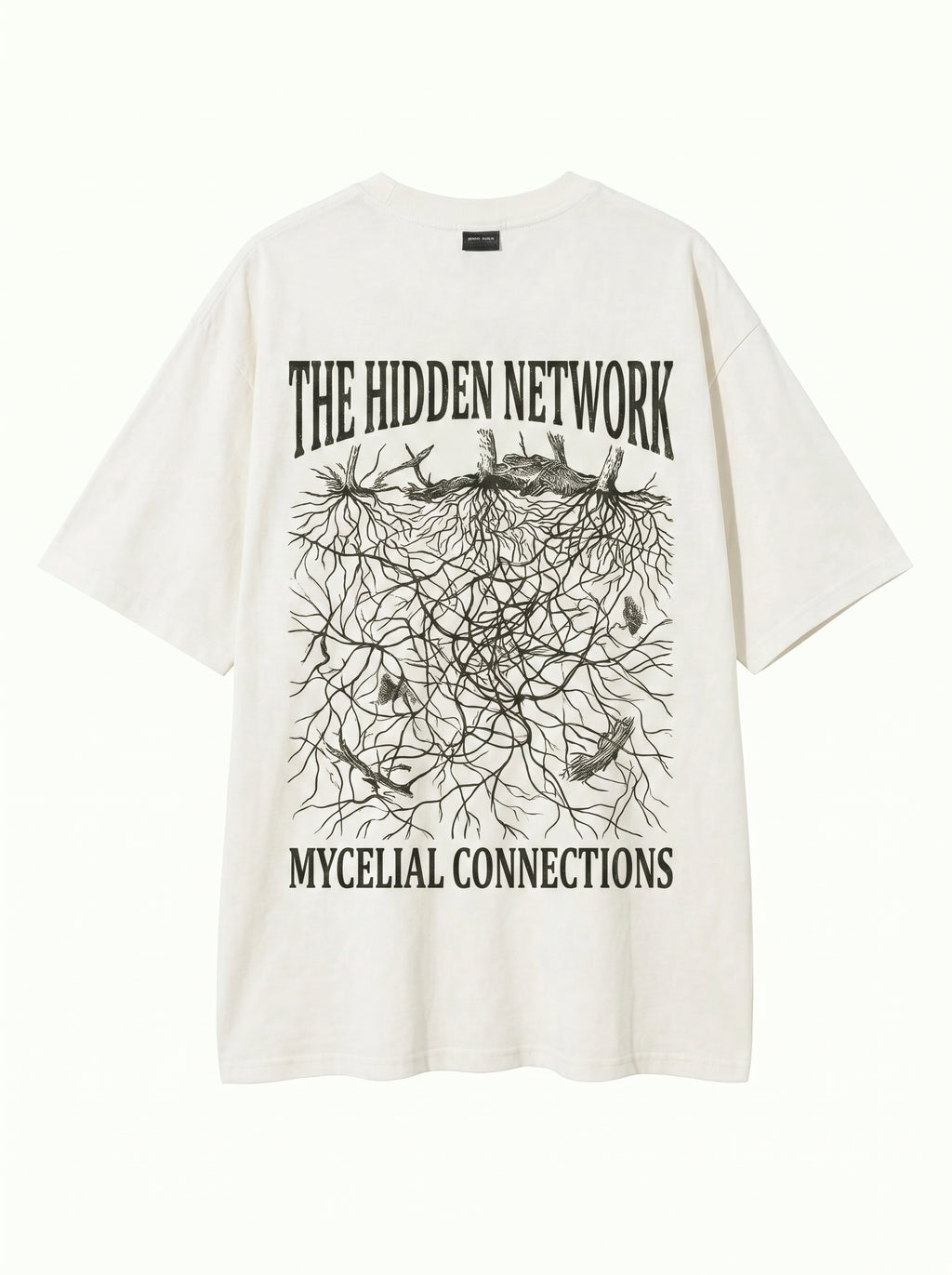 "Forest Floor" Mycelium Botanical Graphic Tee - Black & White