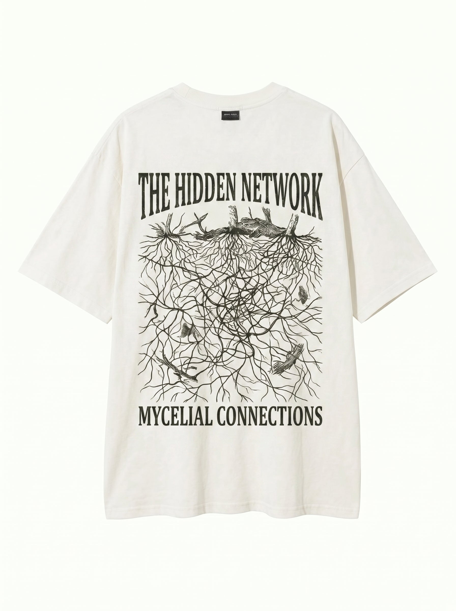 "Forest Floor" Mycelium Botanical Graphic Tee - Black & White