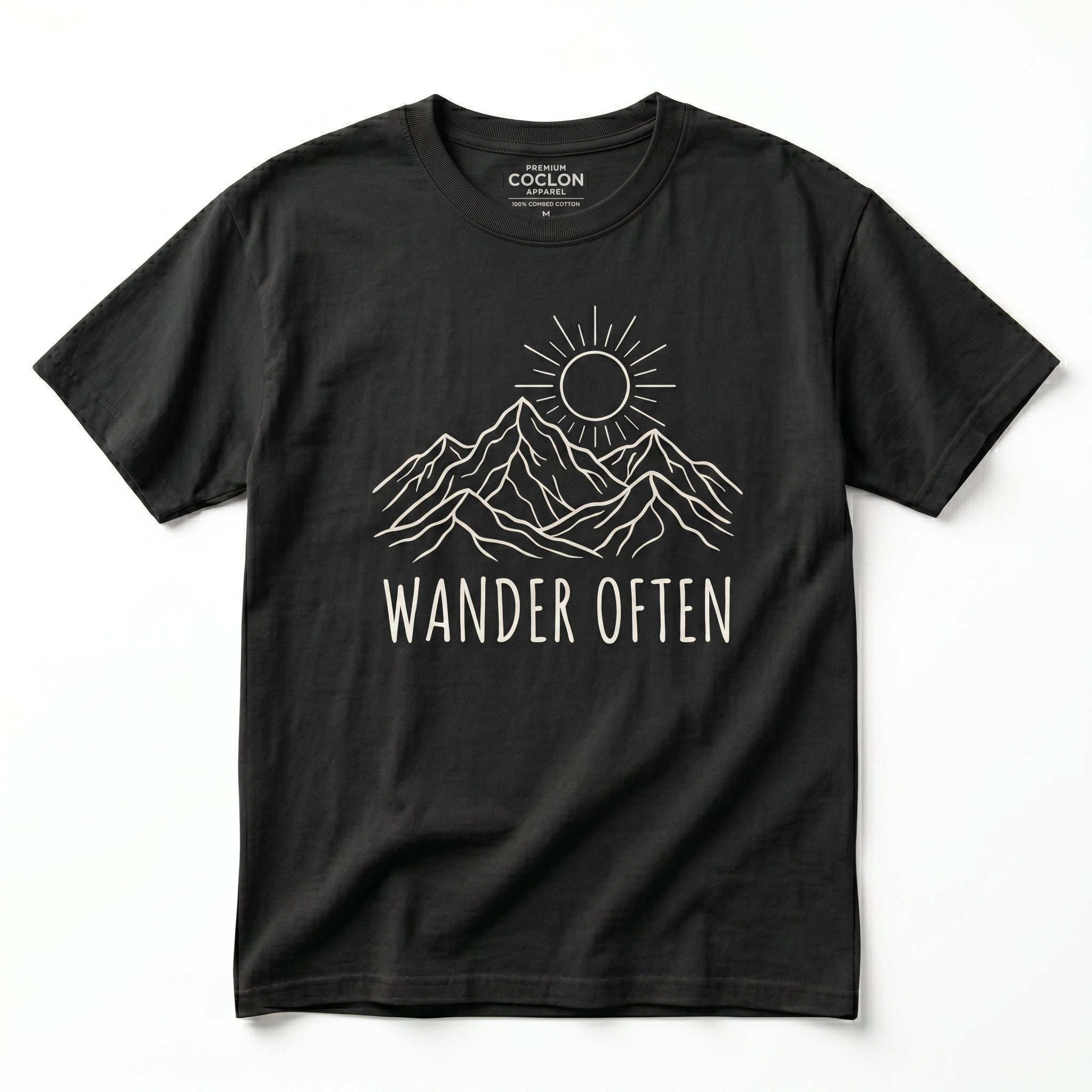 Wander Often Minimalist Mountain Graphic Tee