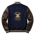 Custom Embroidered Workshop Varsity Jacket, Captain Jackson Garage Letterman Jacket, Leather Sleeves