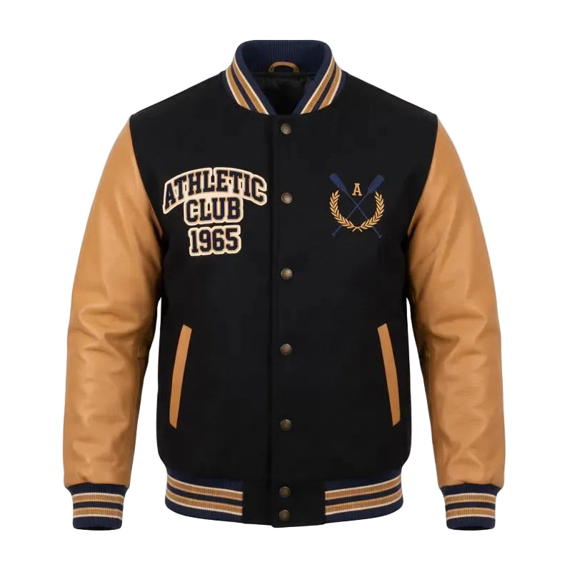 Custom Embroidered Athletic Club Varsity Jacket, 1965 Letterman Jacket