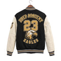 Custom Varsity Jacket Wool Body Leather Sleeves Letterman Bomber Jacket Embroidered Prep Academy Eagles