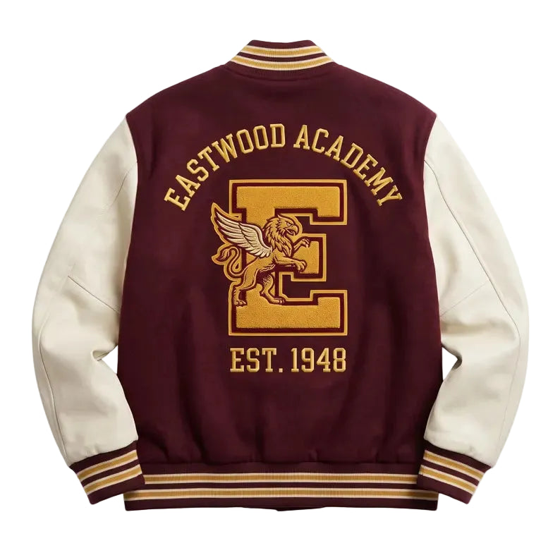 Custom Embroidered Varsity Jacket, Eastwood Academy Letterman Jacket, Vintage