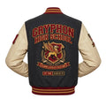 Custom Gryphon Letterman Varsity Jacket - High School Athletic Wool Body Leather Sleeves