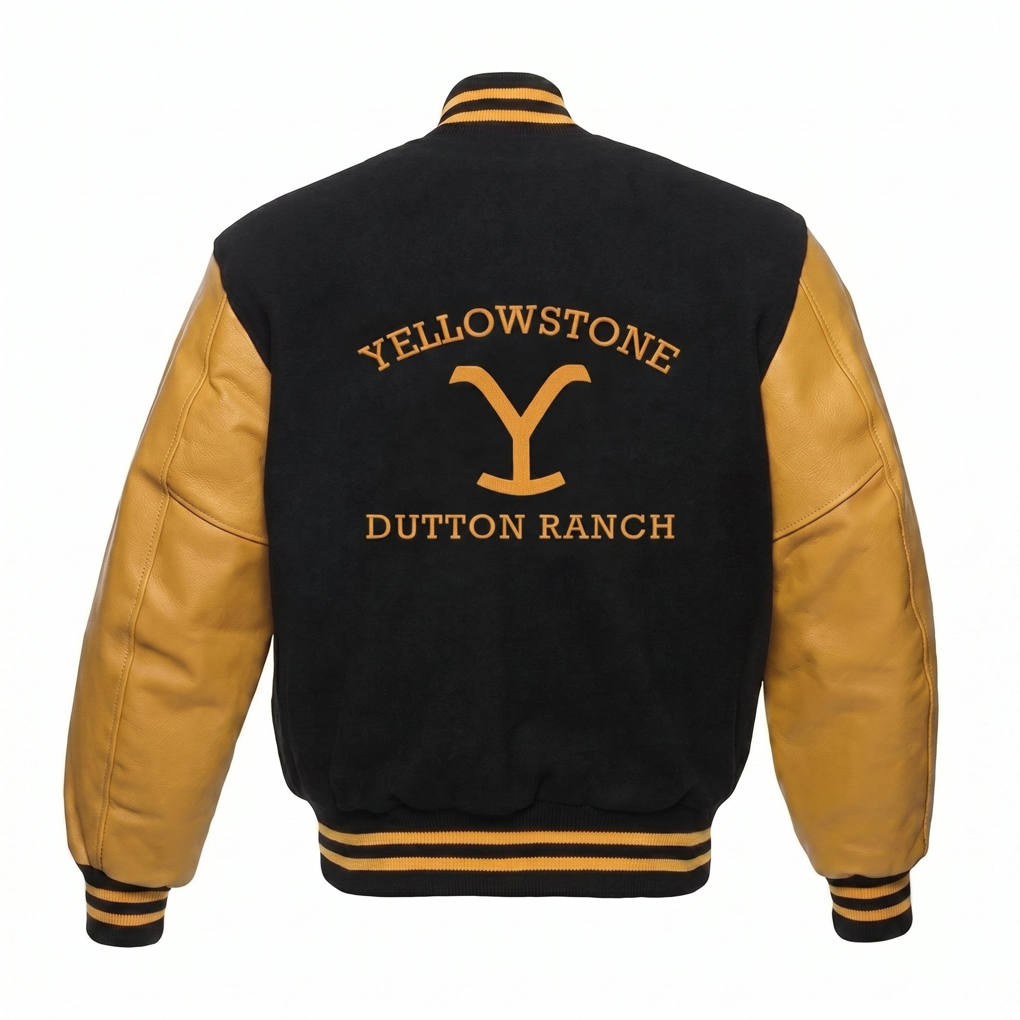 Black & Gold Varsity Jacket | Vintage Streetwear Coat