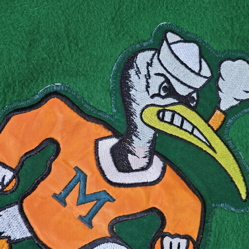 Men’s Green Varsity Jacket | Miami Hurricanes Style Letterman Jacket