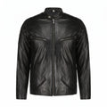 men leather jacket I Slim Fit Black Motorbike Jacket