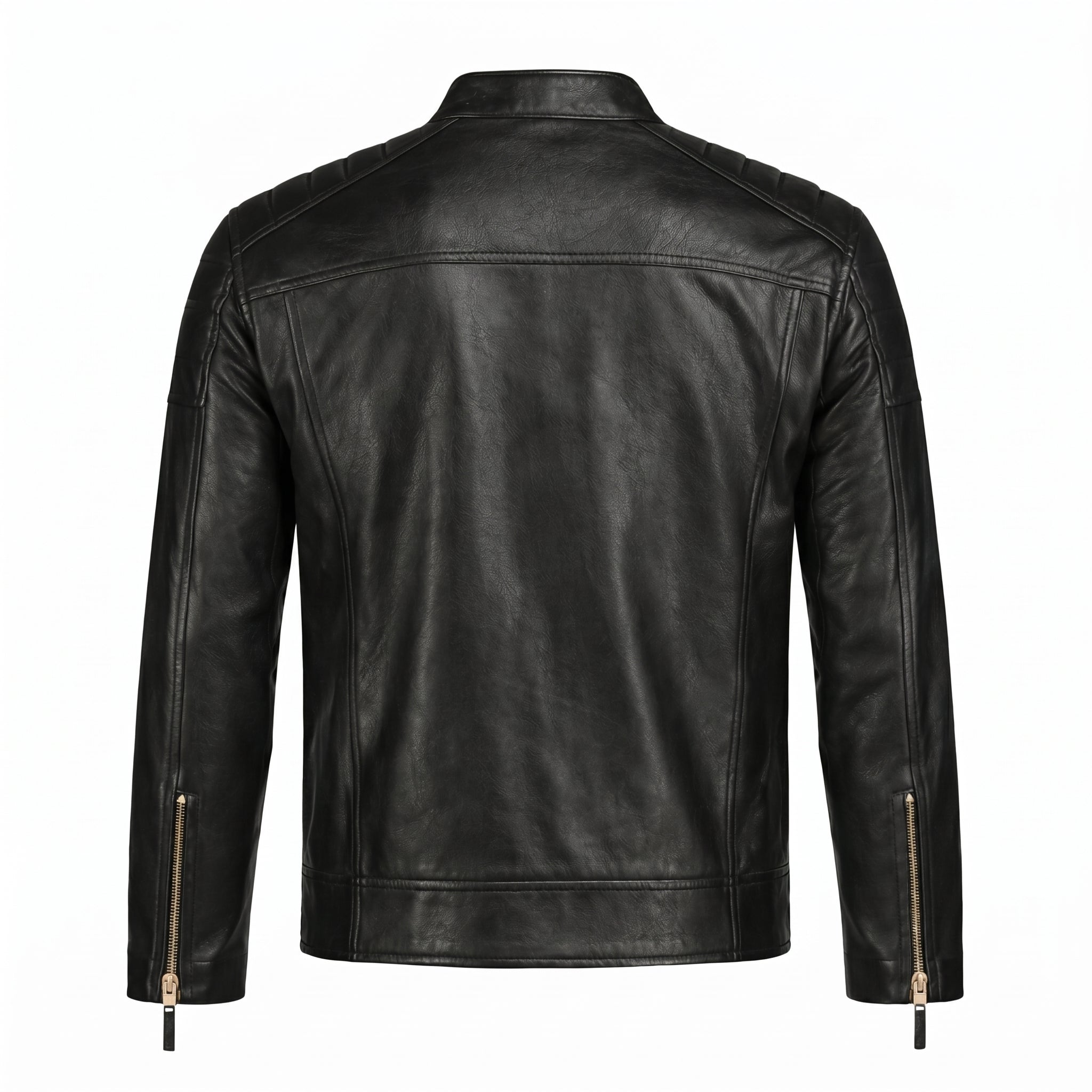 men leather jacket I Slim Fit Black Motorbike Jacket