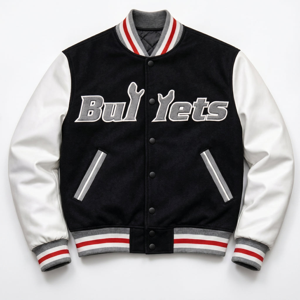 Black Varsity Jacket Back Print | Letterman Jacket Men Women | Streetwear Bomber