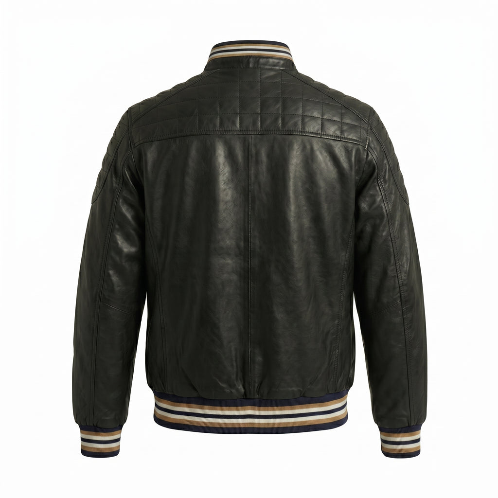 Slim Fit Biker Jacket | Luxury Streetwear Varsity Style