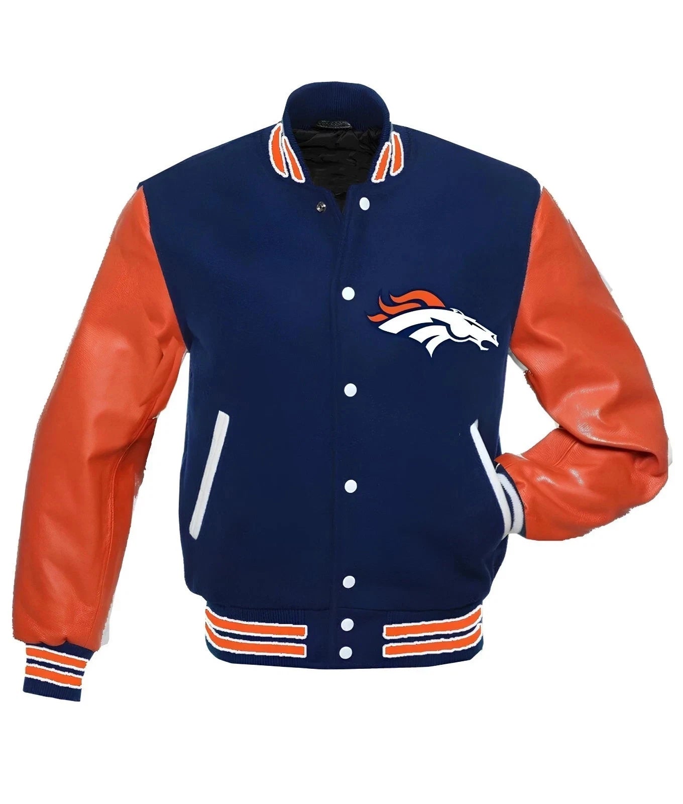 Blue & Orange Varsity Jacket | Custom Team Jacket