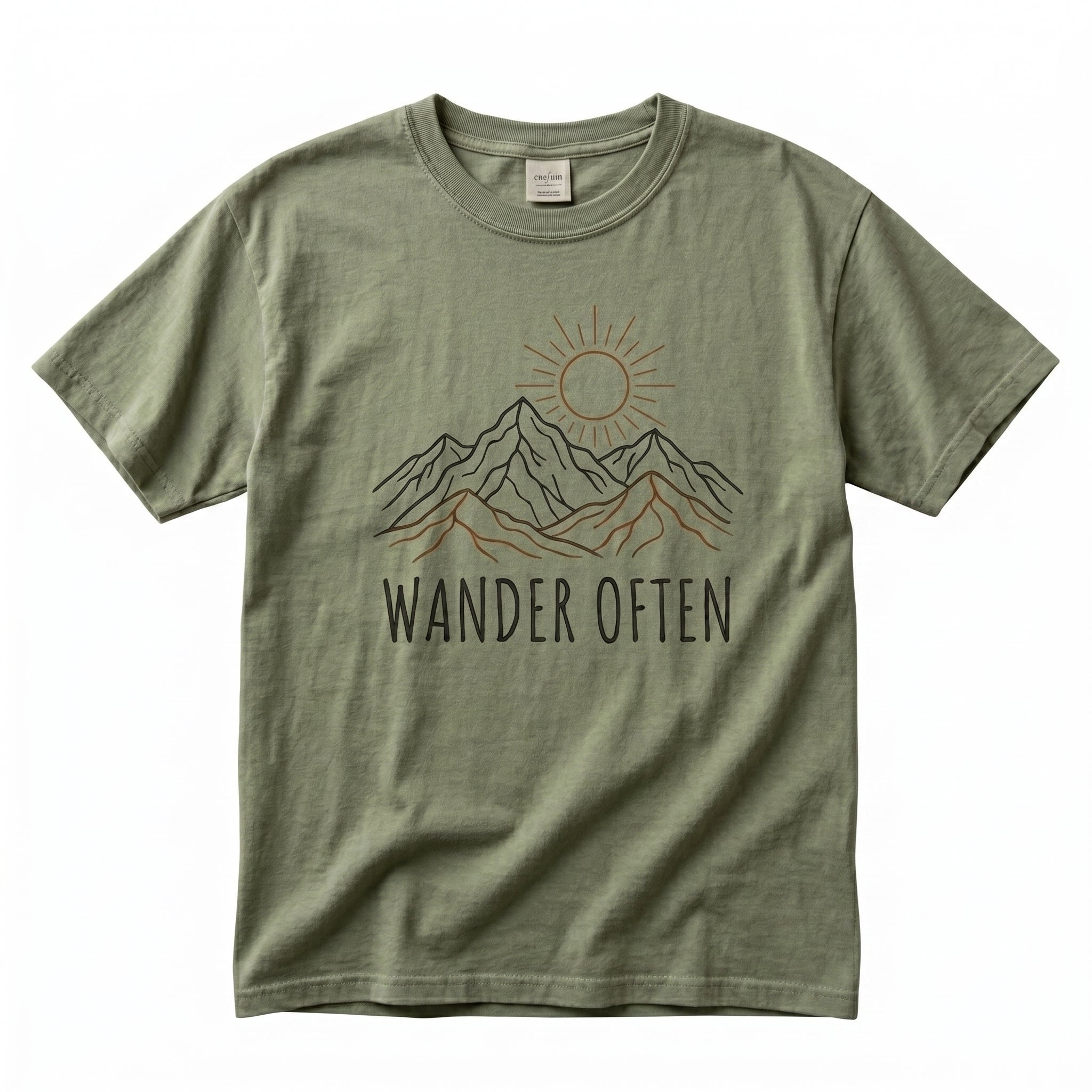 Wander Often Minimalist Mountain Graphic Tee