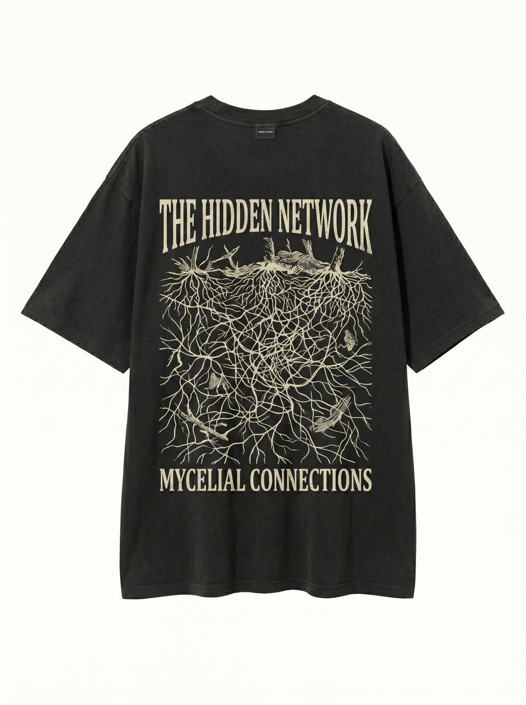 "Forest Floor" Mycelium Botanical Graphic Tee - Black & White