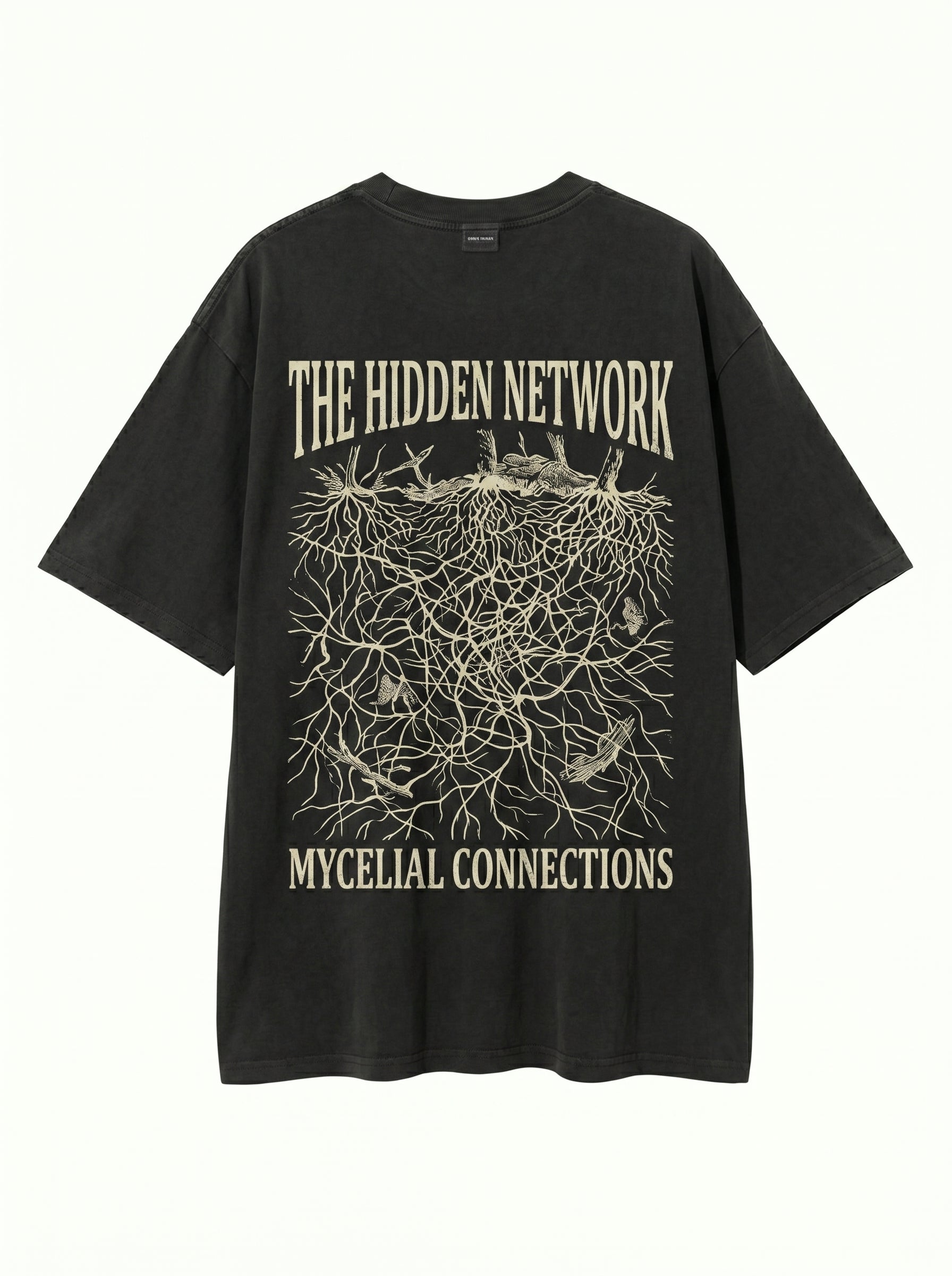 "Forest Floor" Mycelium Botanical Graphic Tee - Black & White
