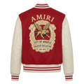 Red and Cream Griffin Bomber Coat