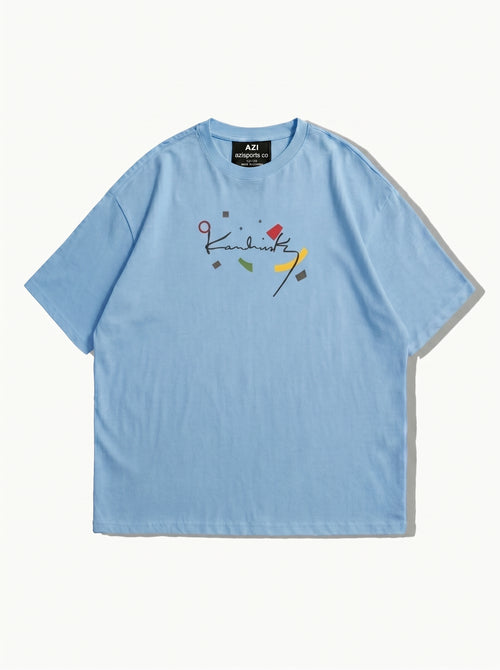AZISPORT CO "Abstract Canvas" Drop-Shoulder Tee