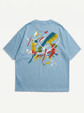 AZISPORT CO "Abstract Canvas" Drop-Shoulder Tee