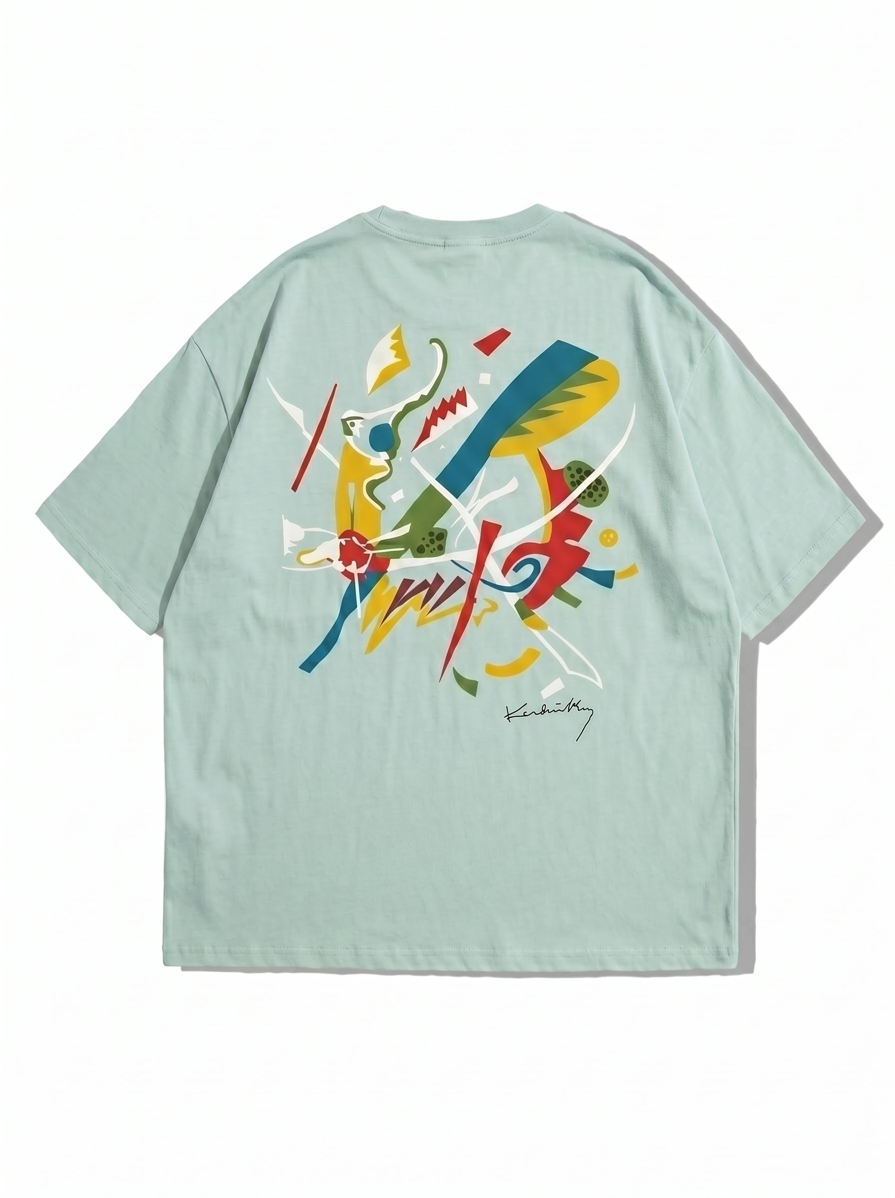 AZISPORT CO "Abstract Canvas" Drop-Shoulder Tee