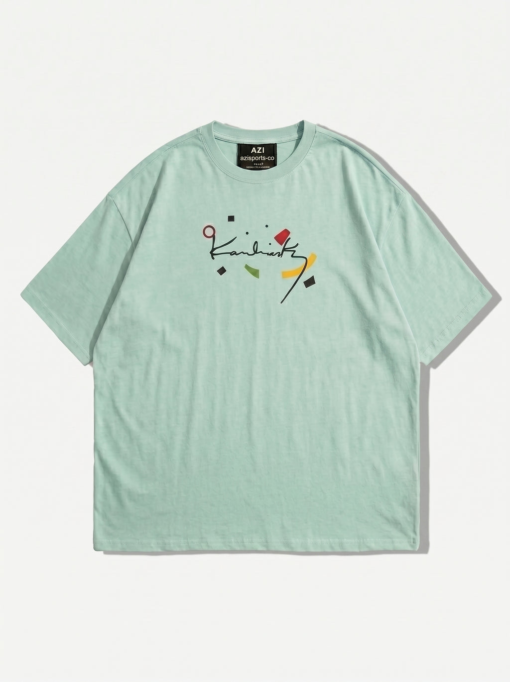 AZISPORT CO "Abstract Canvas" Drop-Shoulder Tee