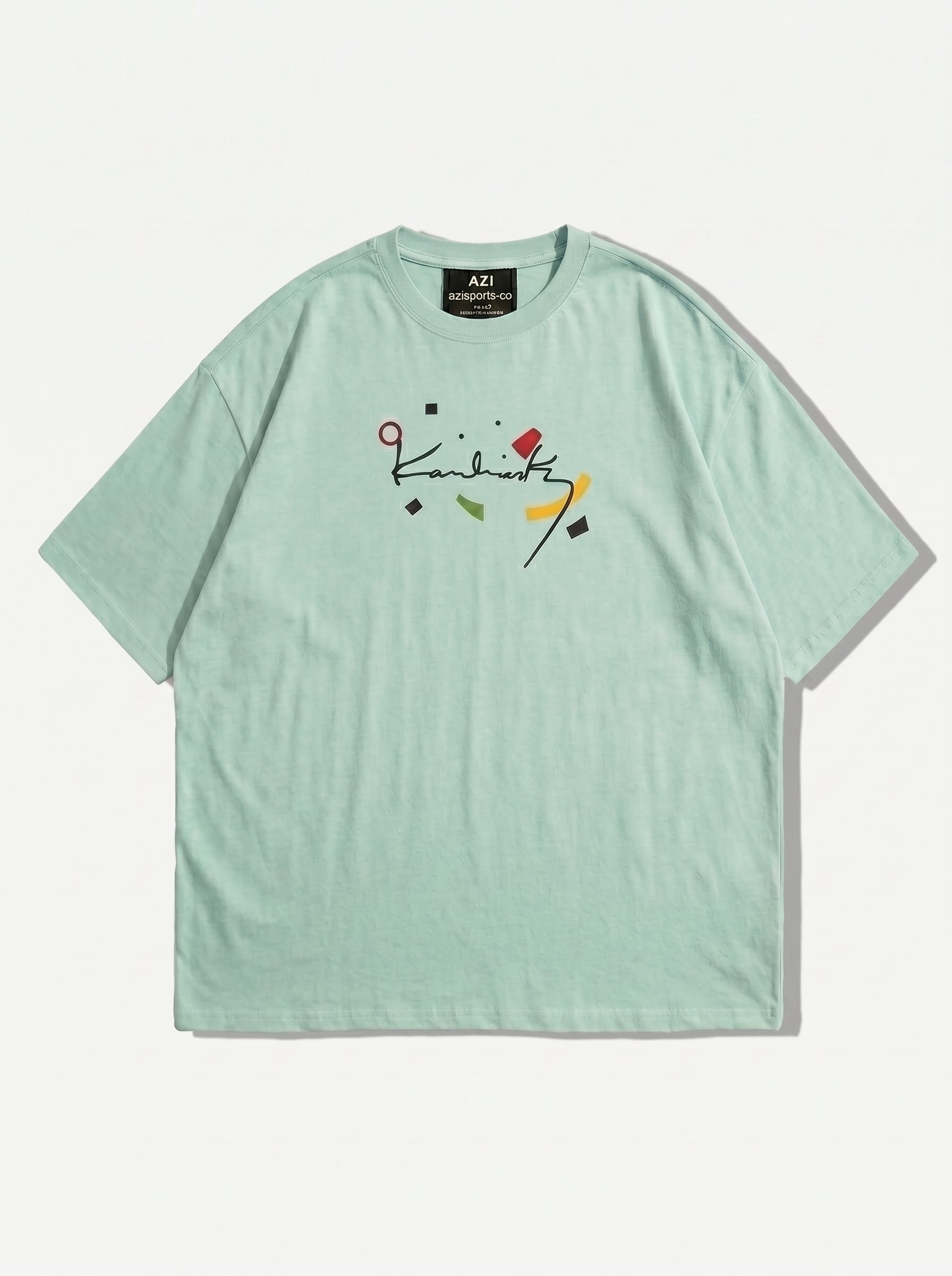 AZISPORT CO "Abstract Canvas" Drop-Shoulder Tee