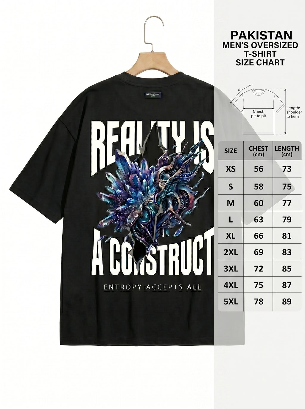 "Reality is a Construct" Oversized Graphic Tee